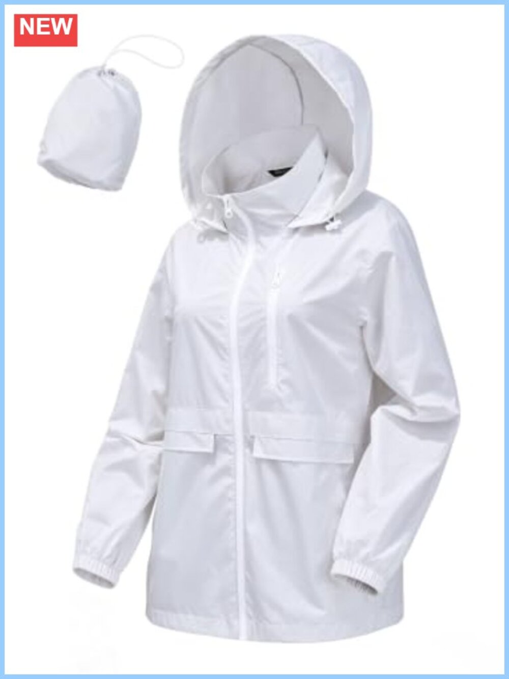 Women's Waterproof Packable Rain Jacket with Hood Ultra Lightweight Windbreaker
